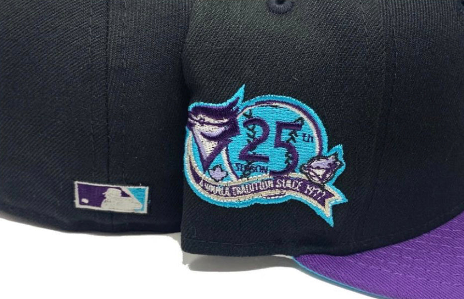 Toronto Blue Jays 25th Anniversary Turquoise Brim New Era Fitted Hat