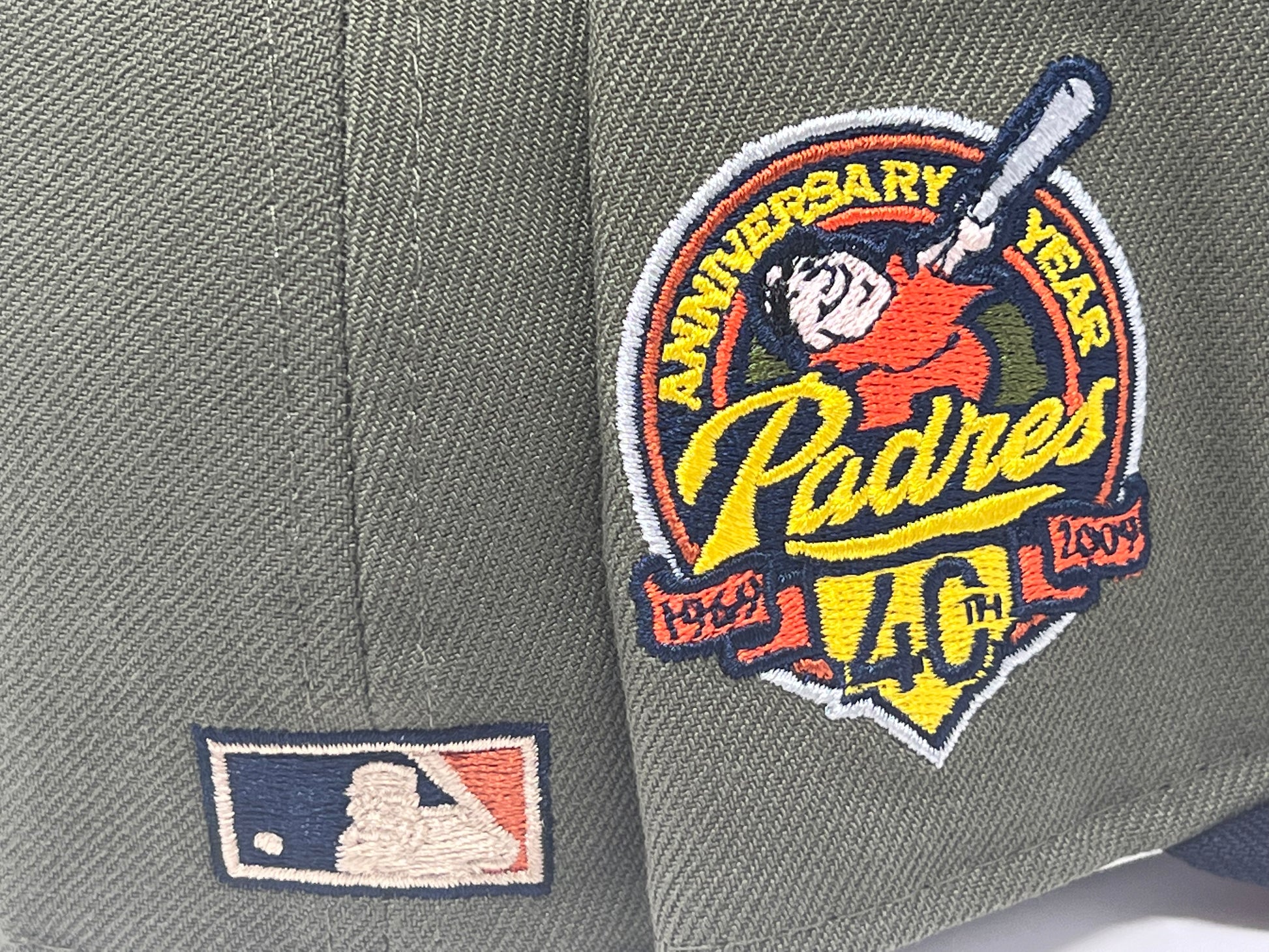 San Diego Padres 40th Anniversary Olive Navy Visor Rust Orange Brim New Era Fitted Hat
