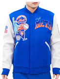 PRO STANDARD New York Mets Home Town Blue/White Varsity Jacket
