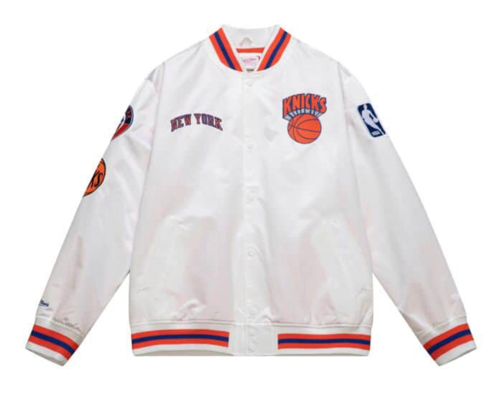 New York Knicks City Connect Mitchell and Ness Lightweight Satin Jacket