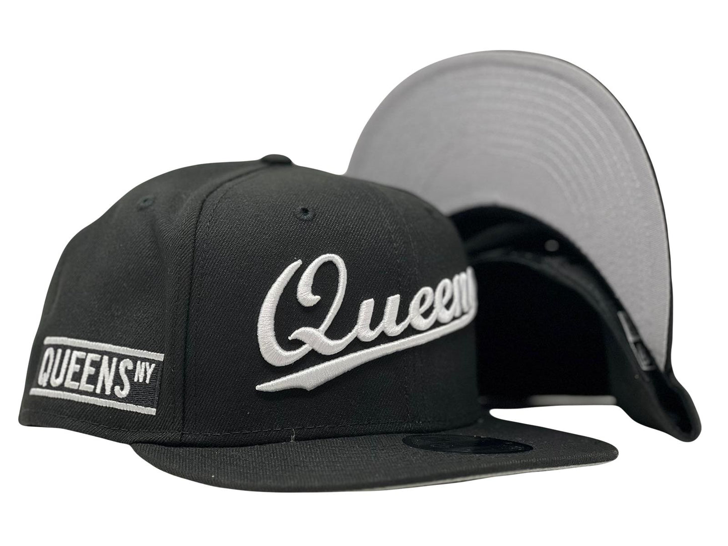QUEENS NEW YORK BLACK 9FIFTY NEW ERA SNAPBACK HAT