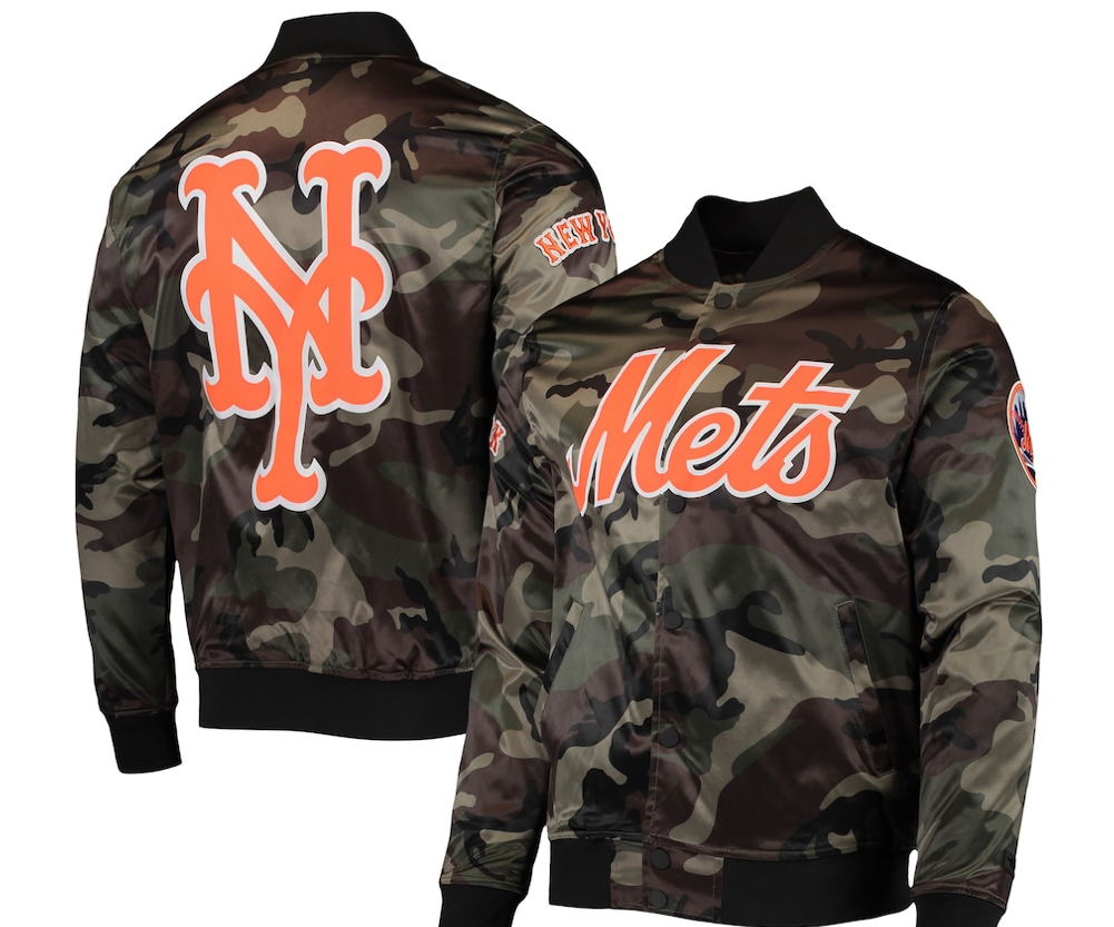 New York Mets Pro Standard Satin Full-Snap Jacket - Camo