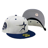 HOUSTON ASTRO 45TH ANNIVERSARY FITTED TO MATCH AIR JORDAN 1 " MIDNIGHT NAVY"