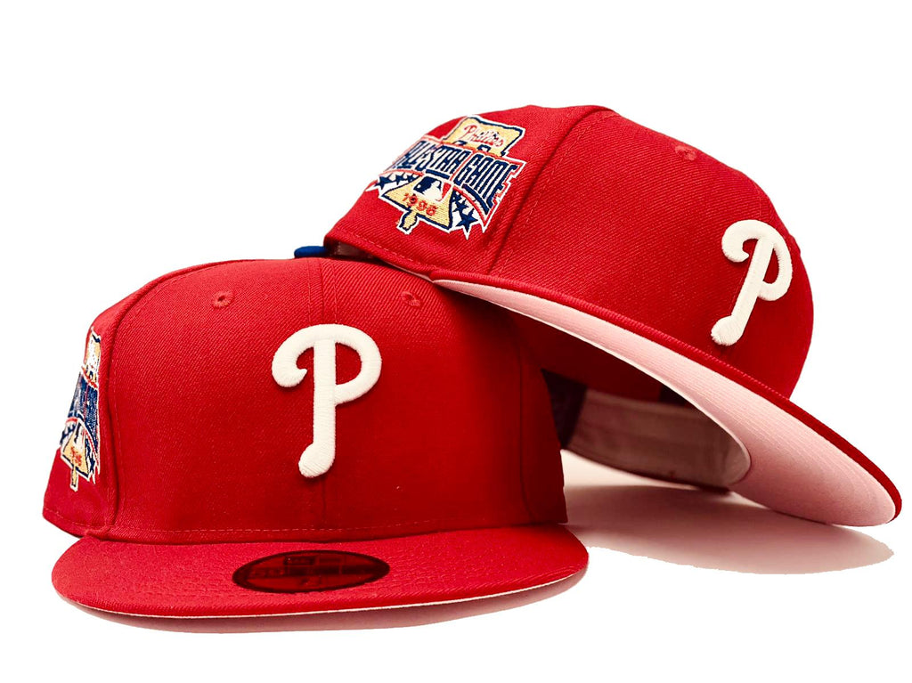 PHILADESLPHIA PHILLIES 1996 ALL STAR GAME RED PINK BRIM NEW ERA FITTED HAT