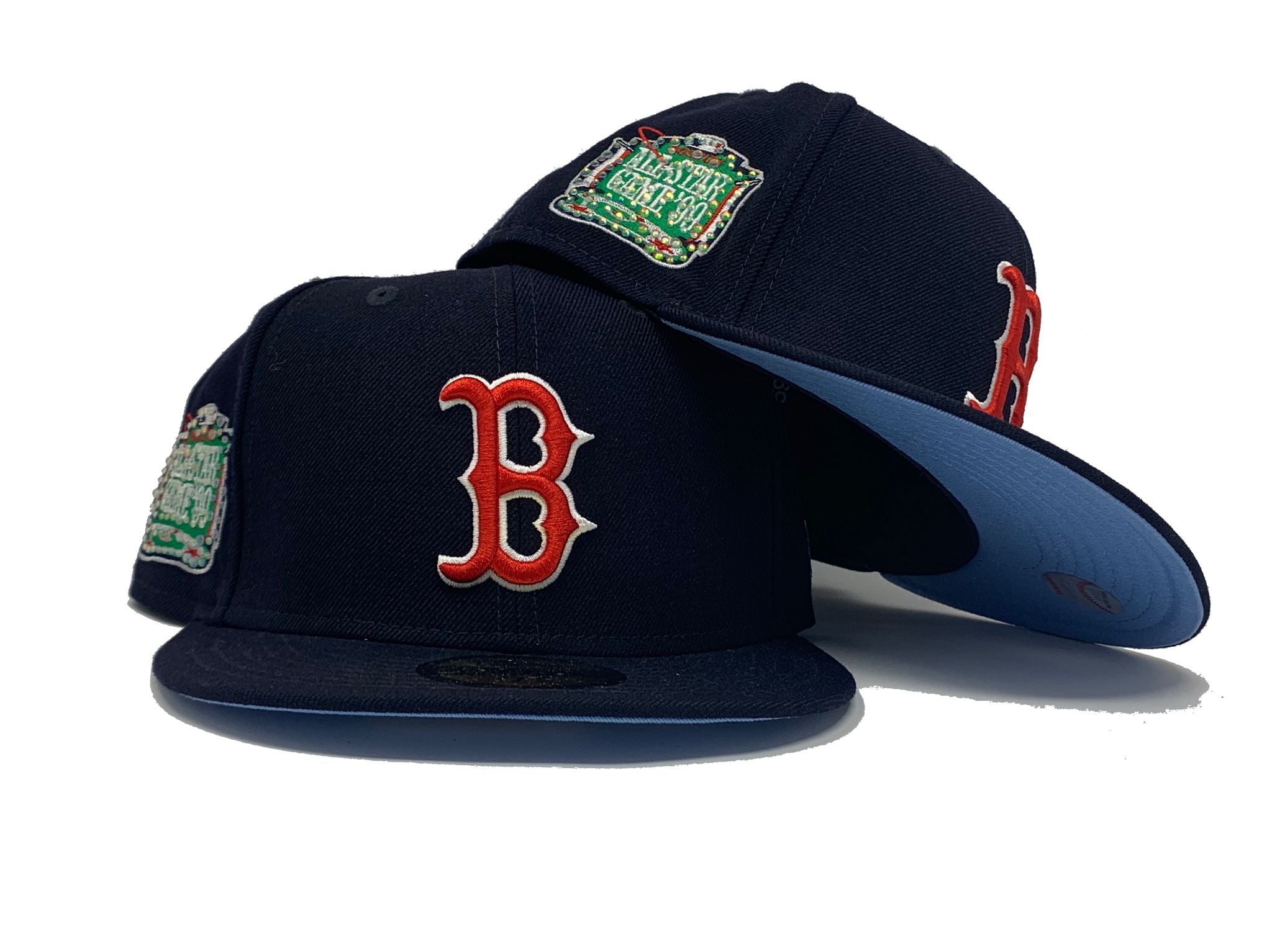 Men's New Era Tan Boston Red Sox 1999 MLB All-Star Game Sky Blue Undervisor  59FIFTY Fitted Hat in 2023